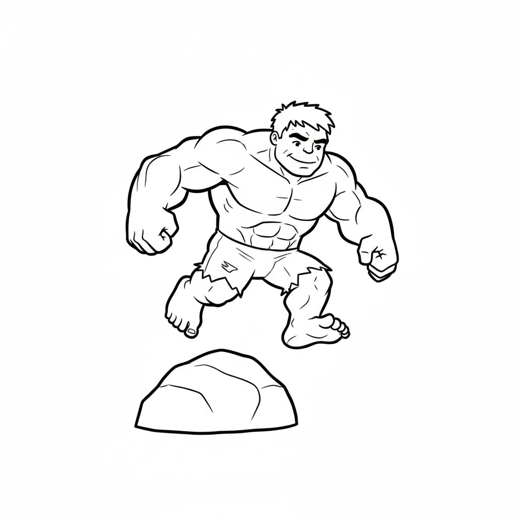 coloriage Hulk pour primaire