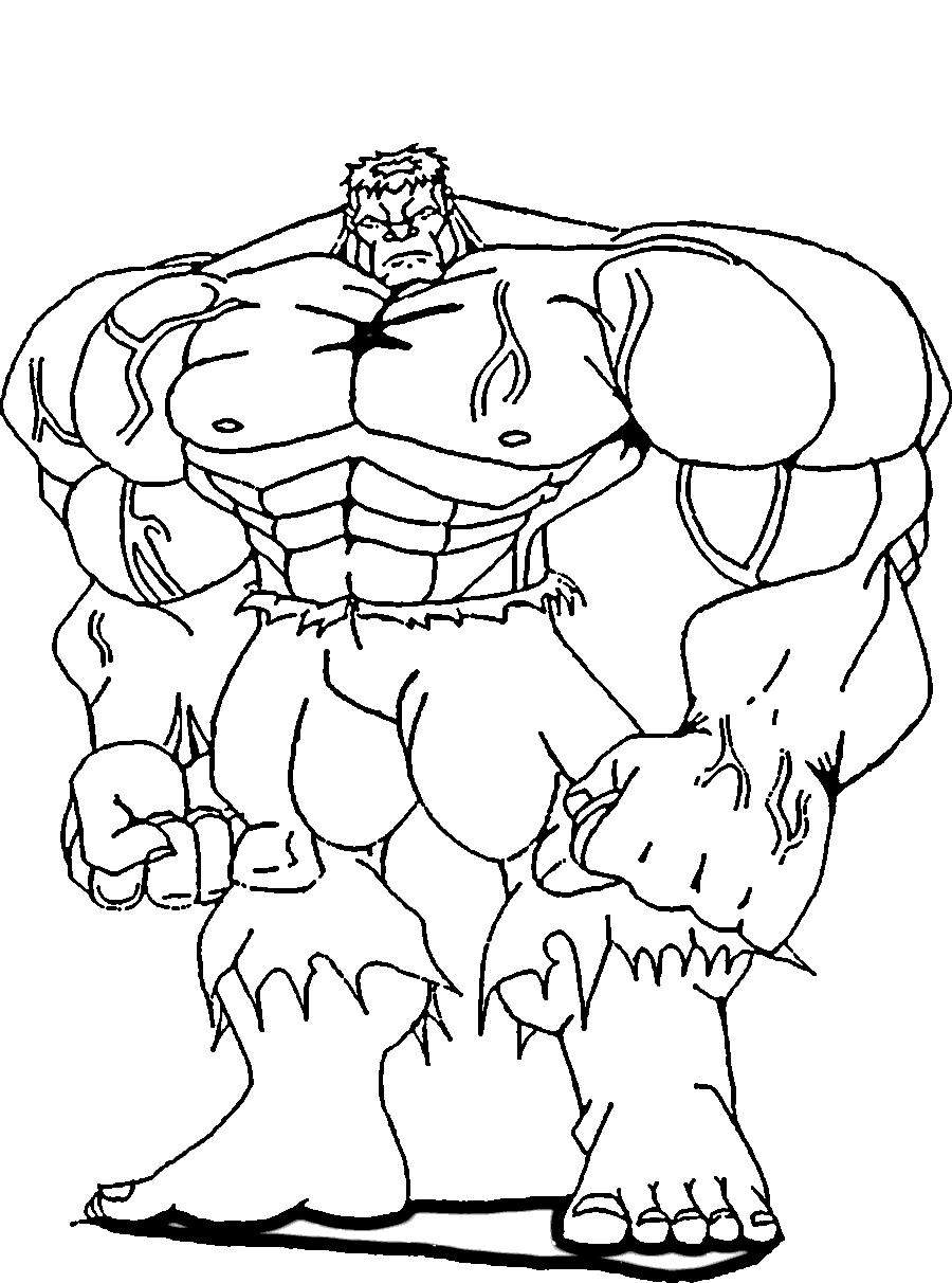 coloriage Hulk à imprimer gratuitement pdf 1