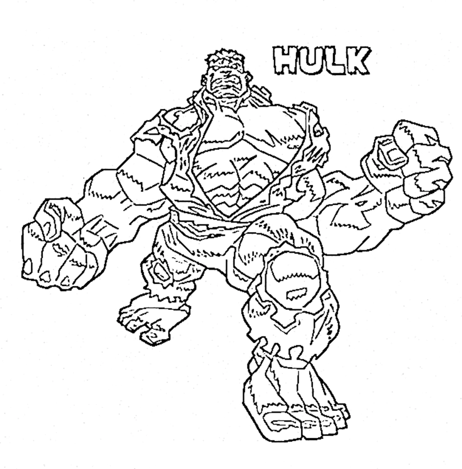 coloriage Hulk et découpage à imprimer