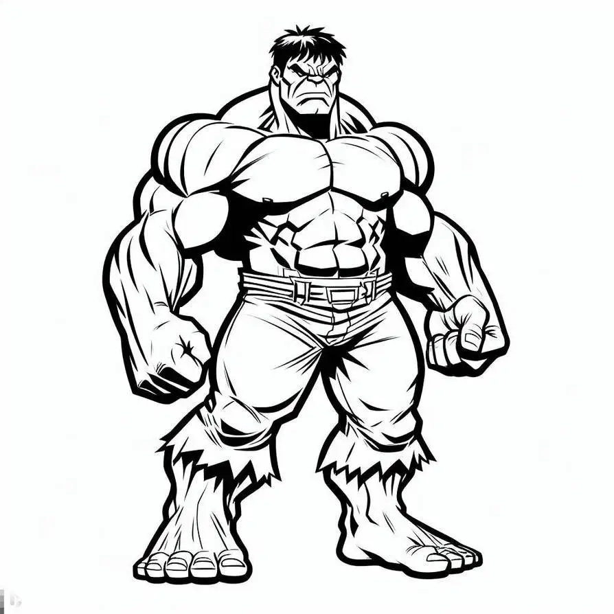 coloriage Hulk pour enfant de 7 ans