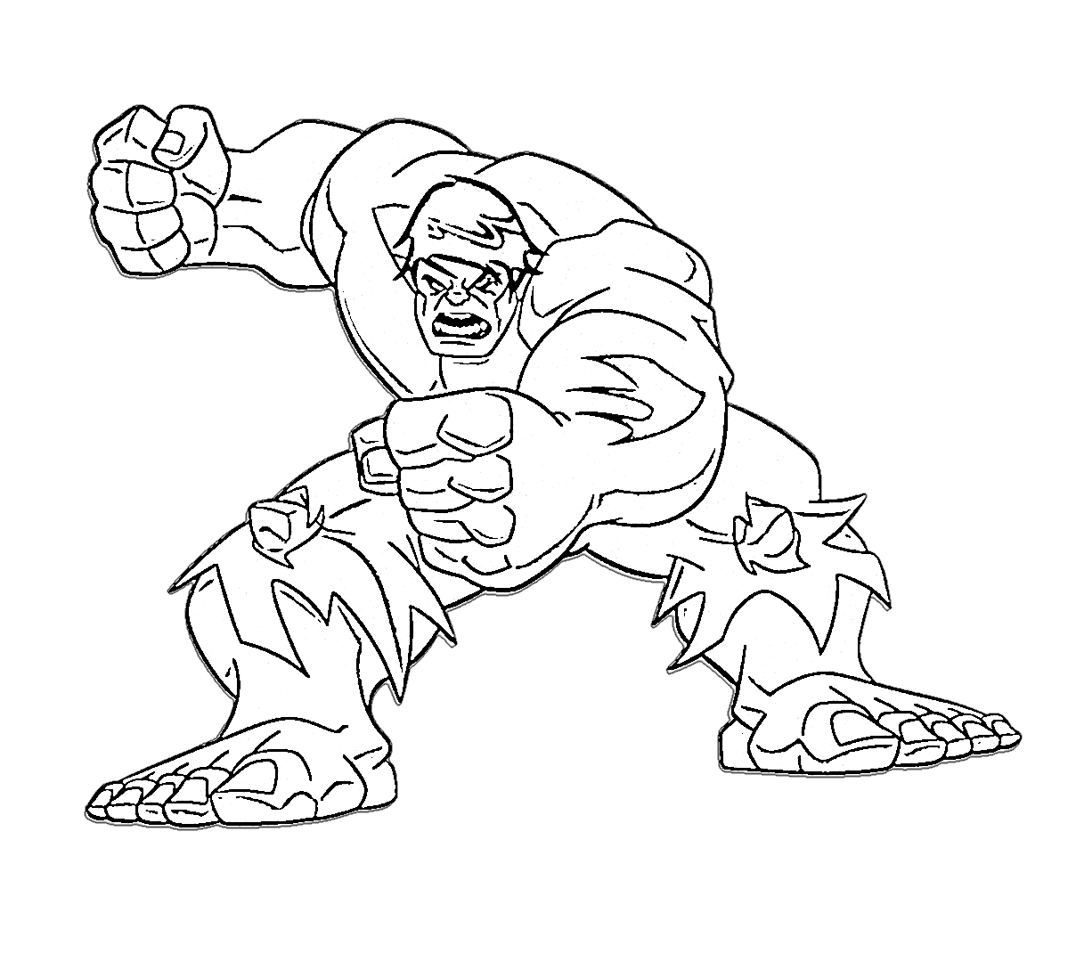 coloriage Hulk gratuit a imprimer