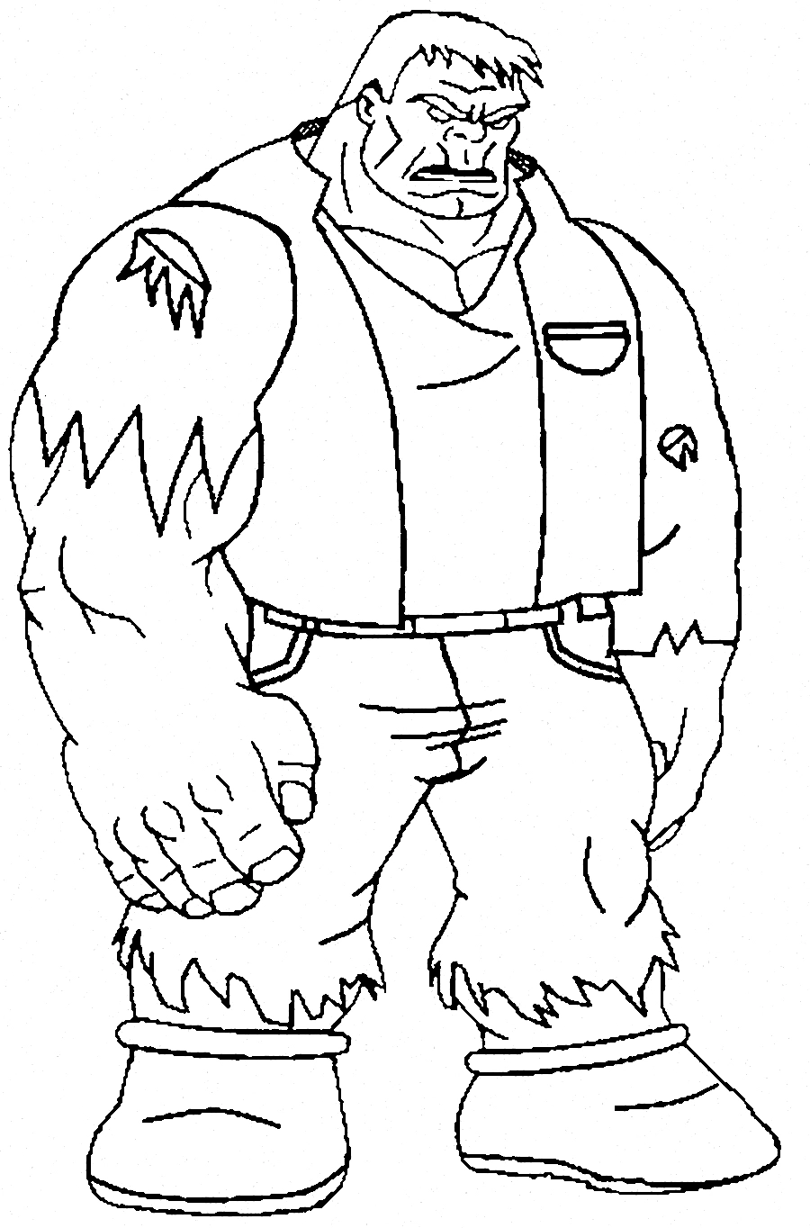 coloriage Hulk pour enfants à imprimer