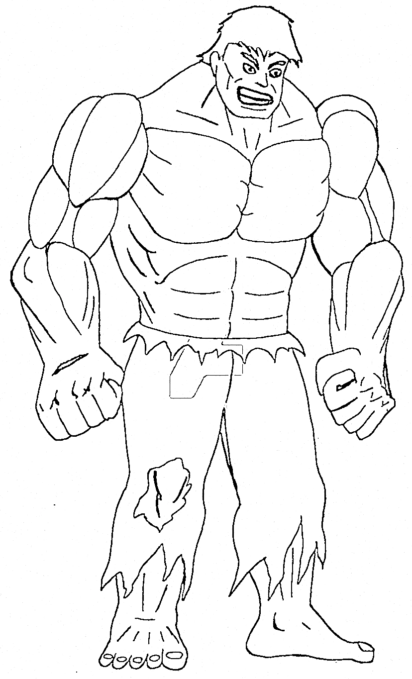 coloriage Hulk a telecharger 1