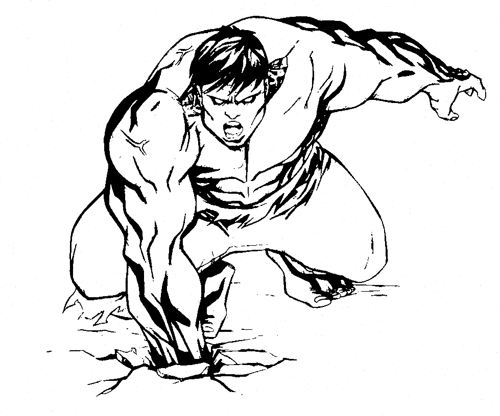 coloriage Hulk gratuit pour enfants 1