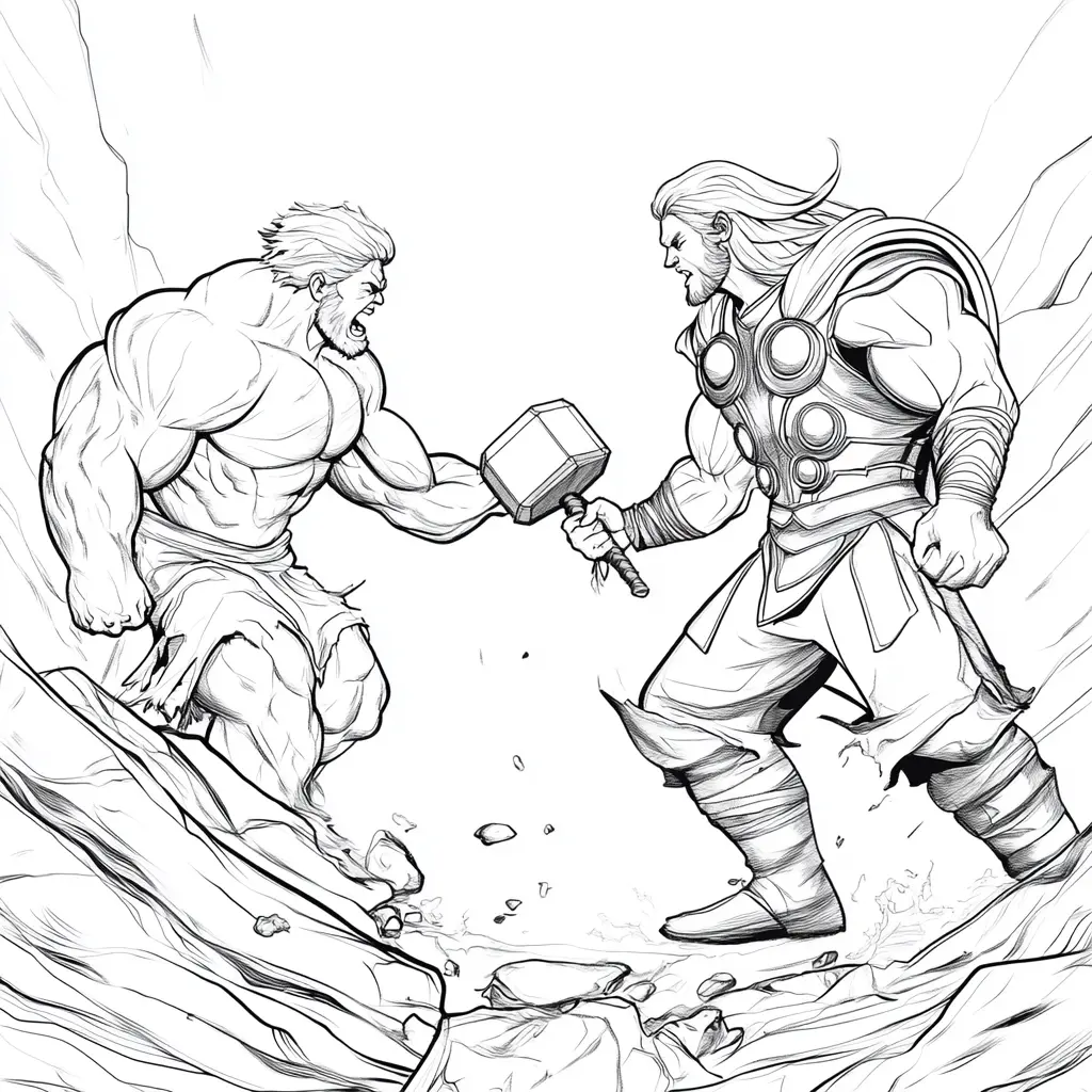 coloriage Hulk à imprimer gratuitement pdf