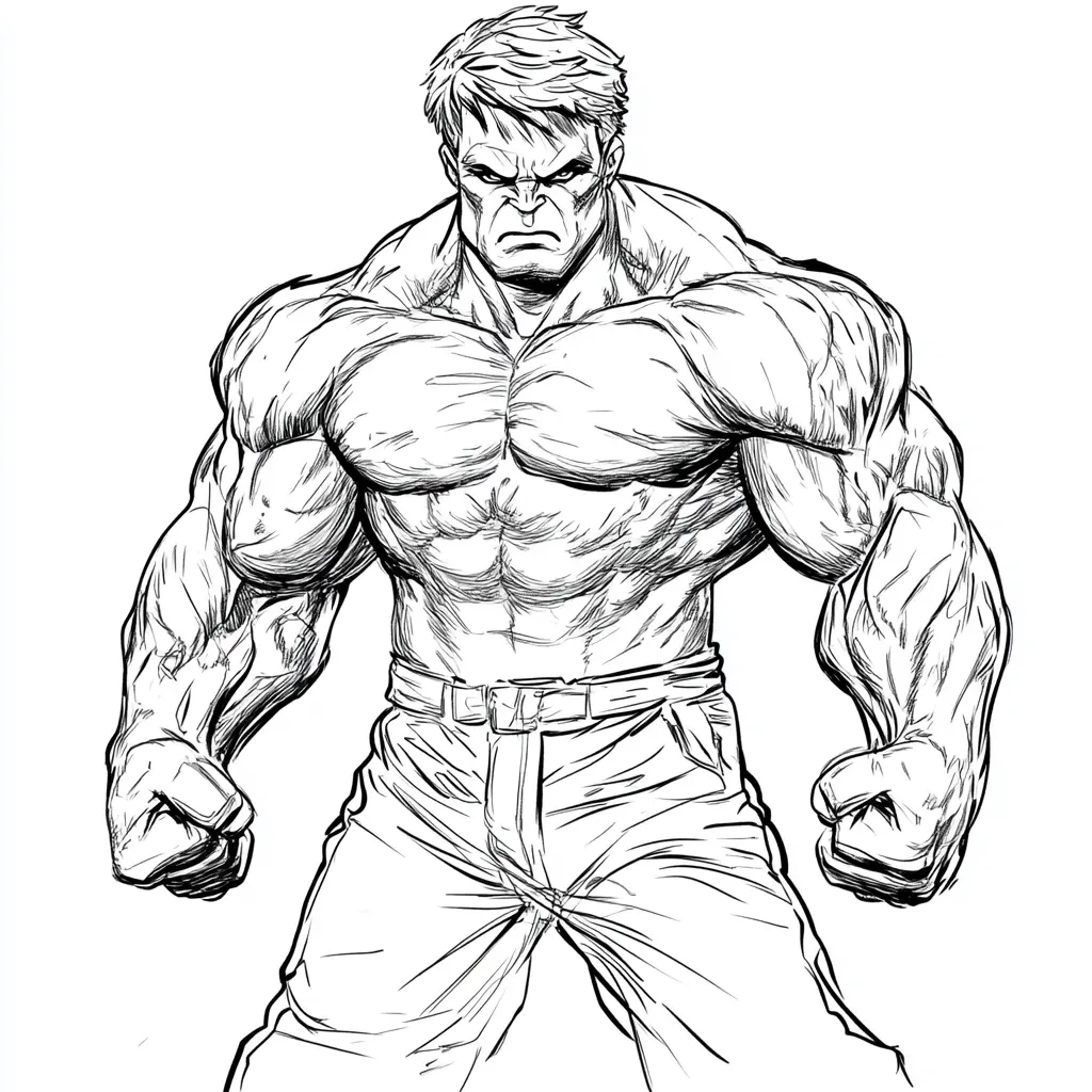 coloriage Hulk à imprimer pdf gratuit