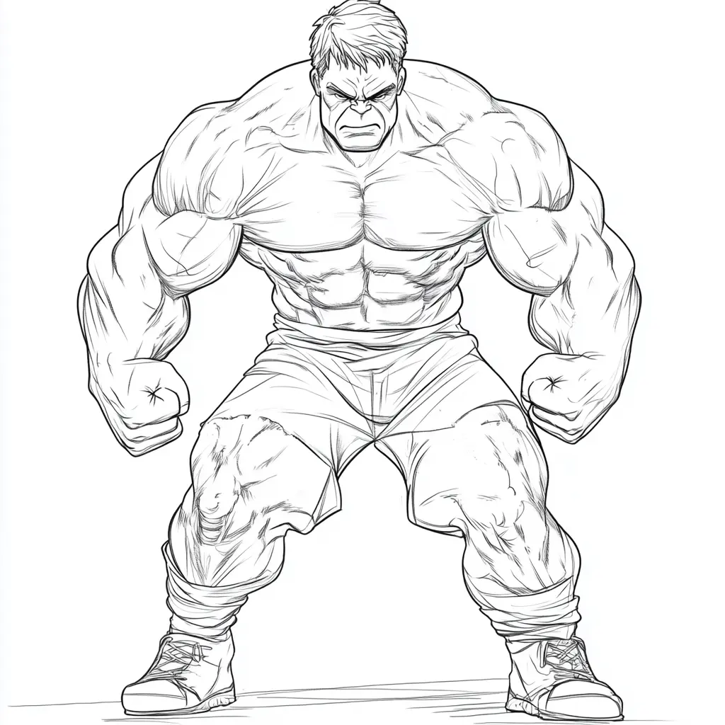 coloriage Hulk à imprimer