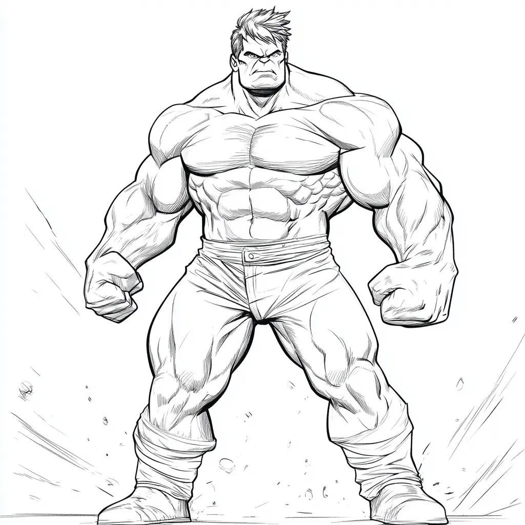 coloriage Hulk pour enfant de 4 ans