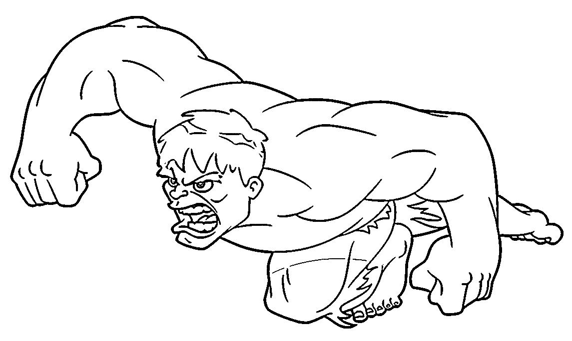 coloriage Hulk pour primaire