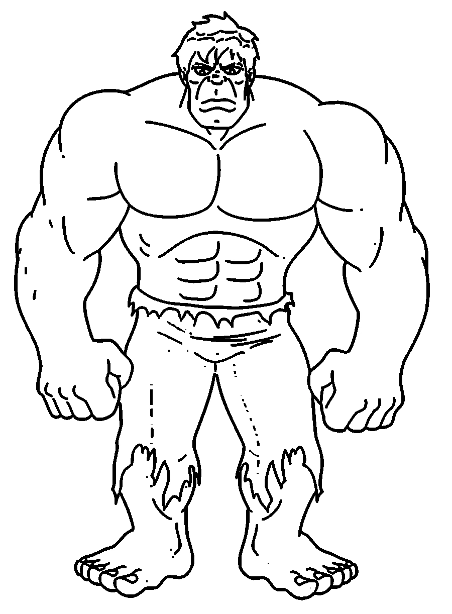 coloriage Hulk a imprimer pour enfant de 4 ans 1