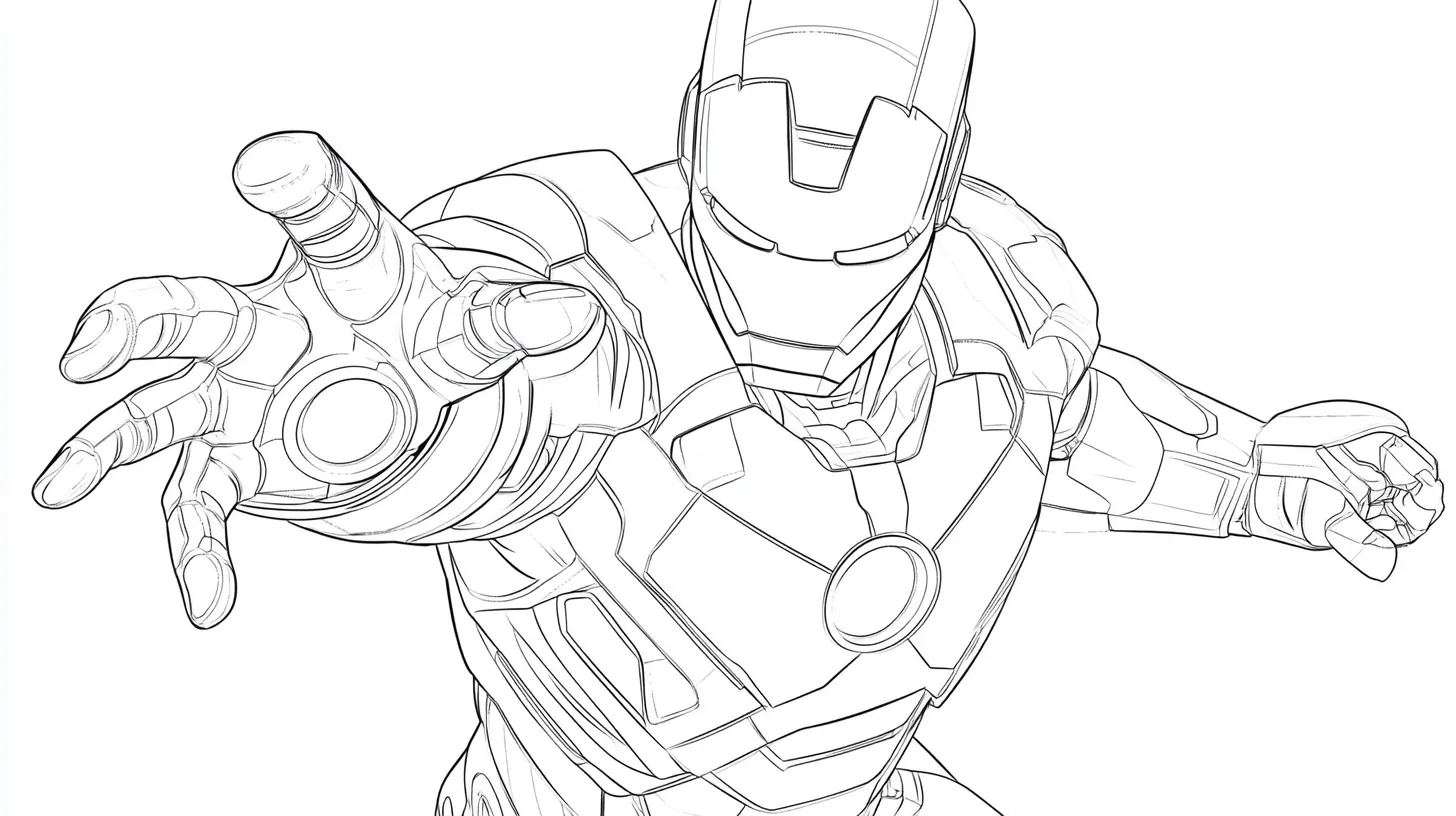 coloriage Iron Man pour enfant de 5 ans