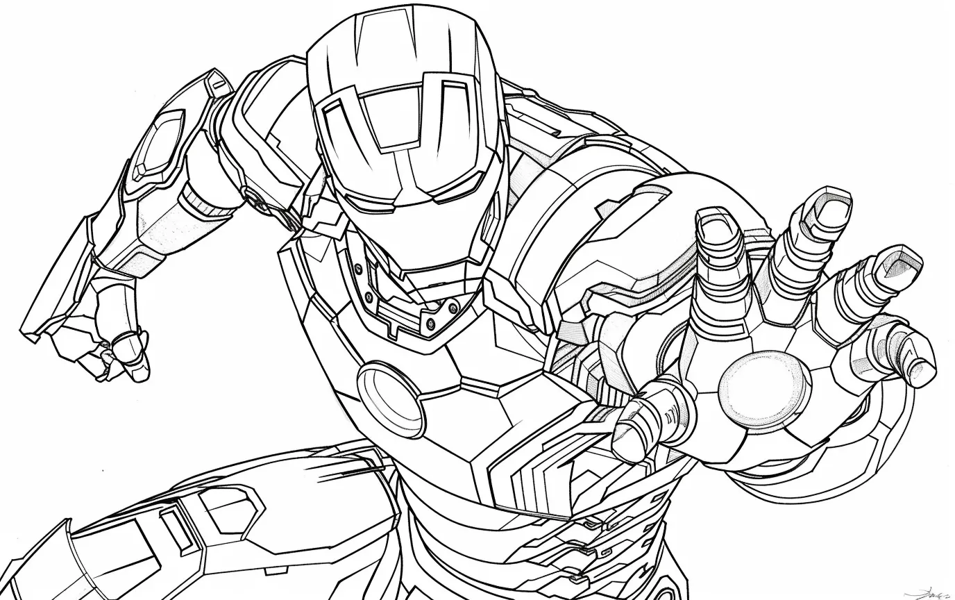 imprimer coloriage Iron Man