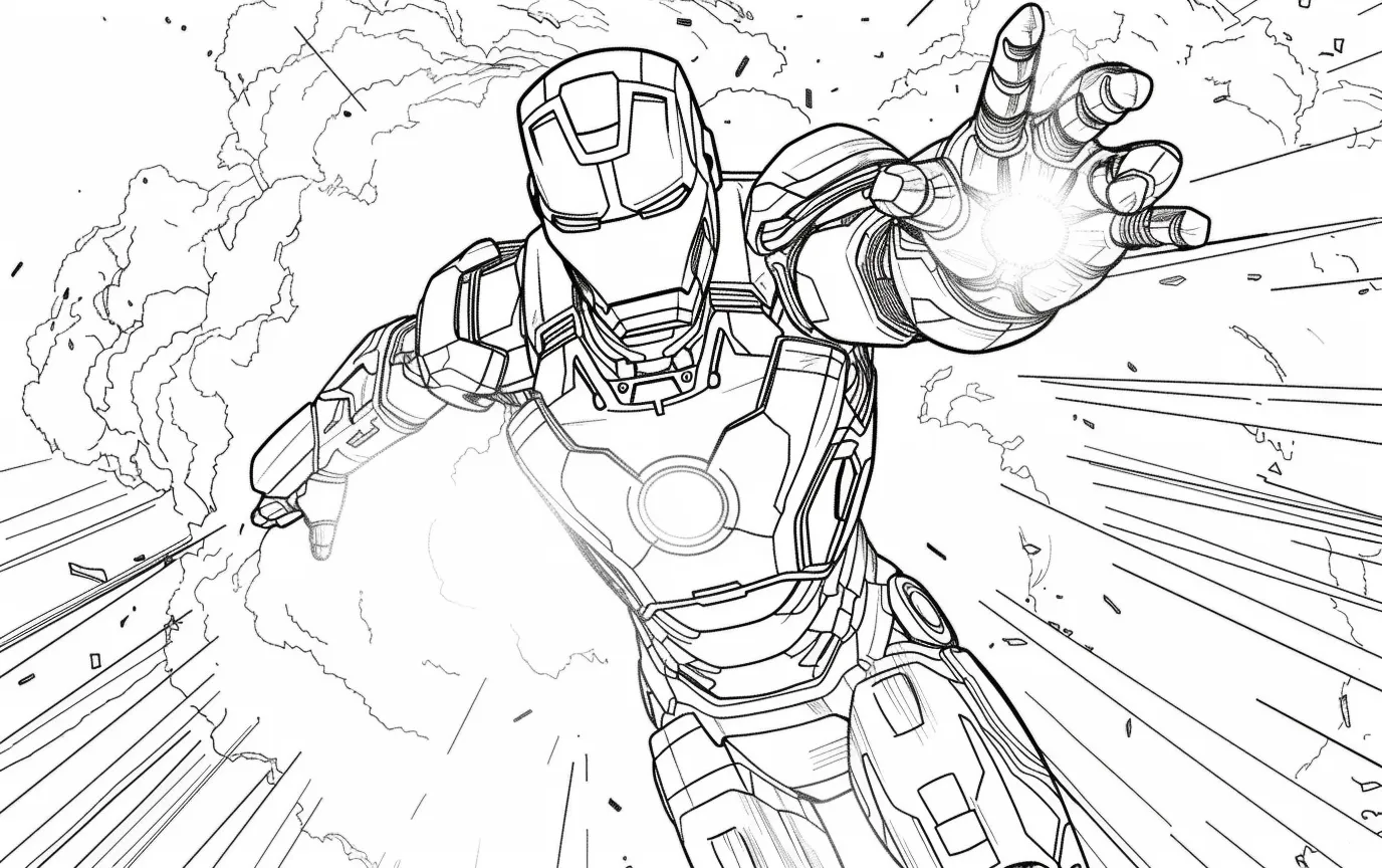 coloriage Iron Man a imprimer