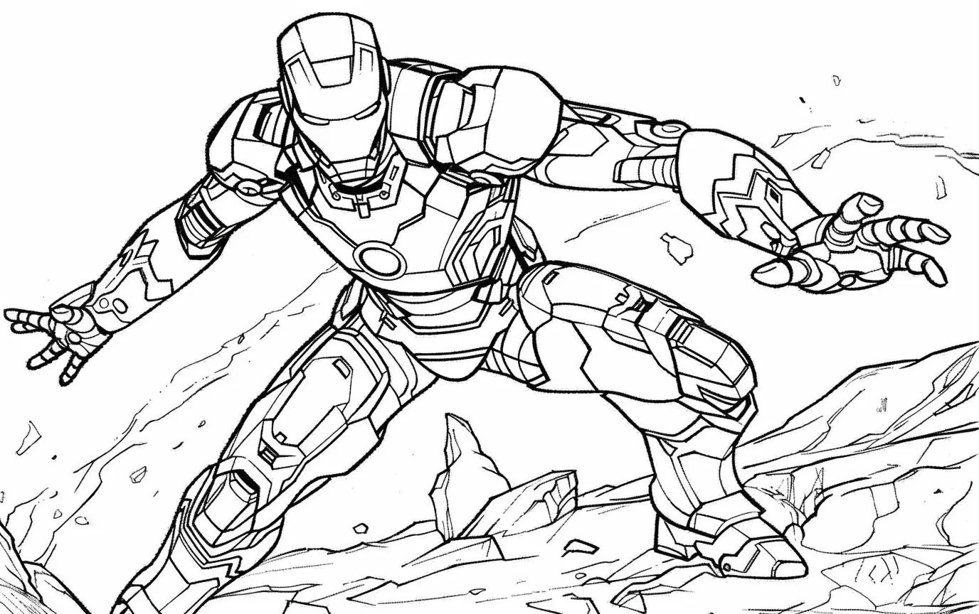 coloriage Iron Man pour enfants à télécharger