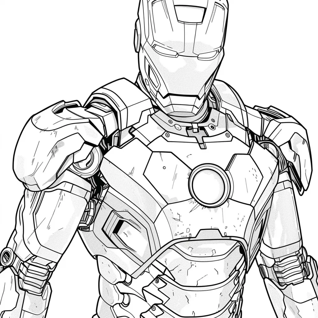 coloriage Iron Man a colorier en ligne gratuitement 1