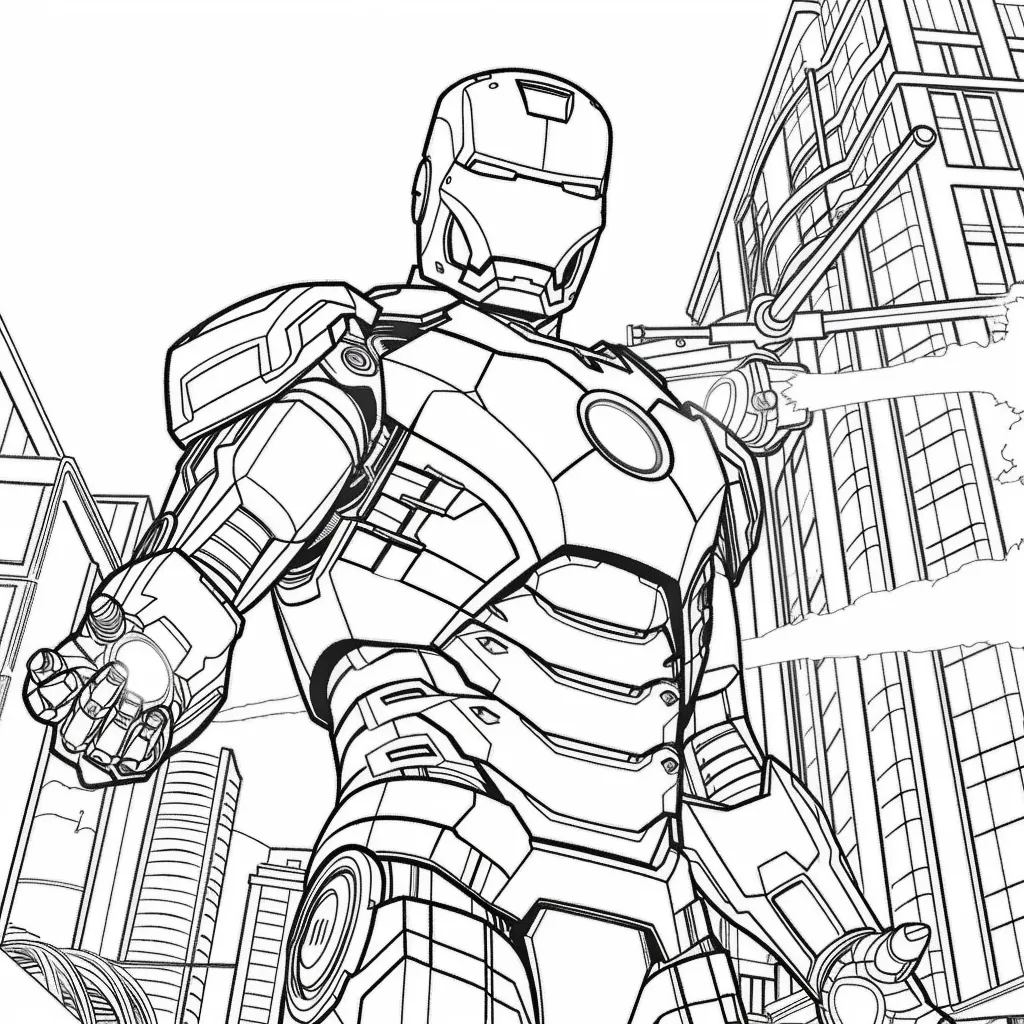 coloriage Iron Man à imprimer gratuit 1