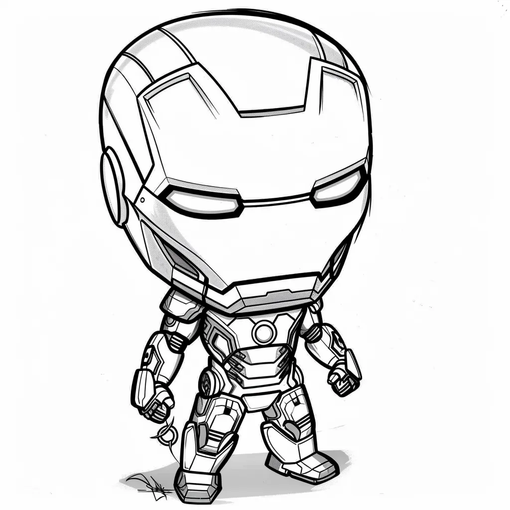 coloriage Iron Man pour enfant de 5 ans 1