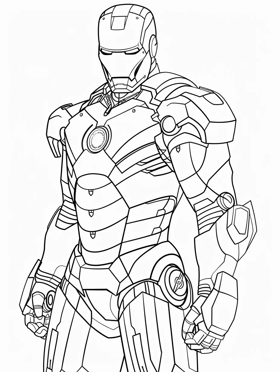 coloriage Iron Man à imprimer pdf gratuit