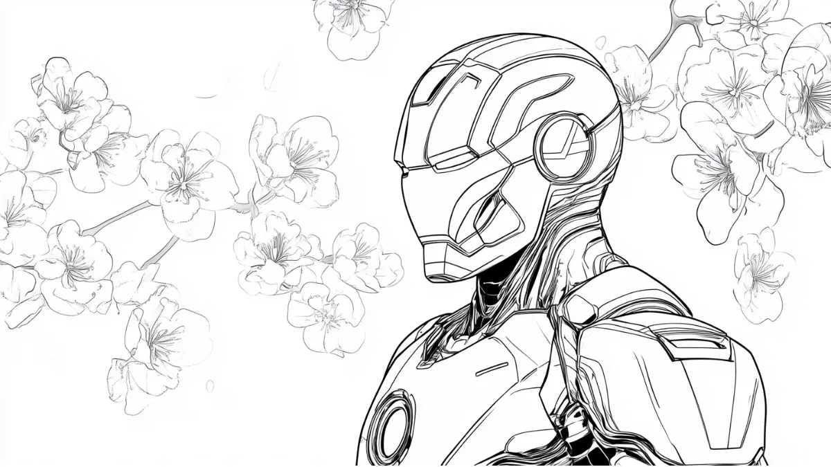 coloriage Iron Man gratuit en ligne