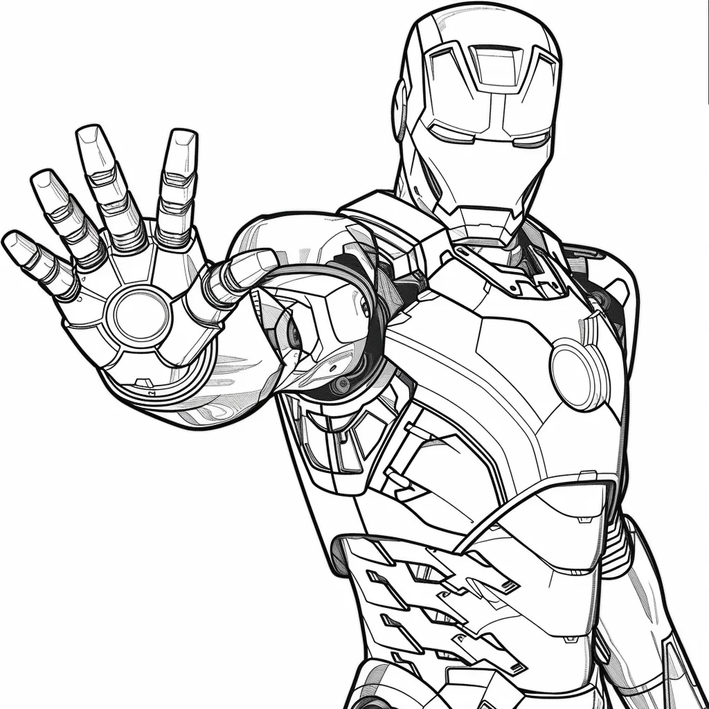 imprimer coloriage Iron Man pour enfant