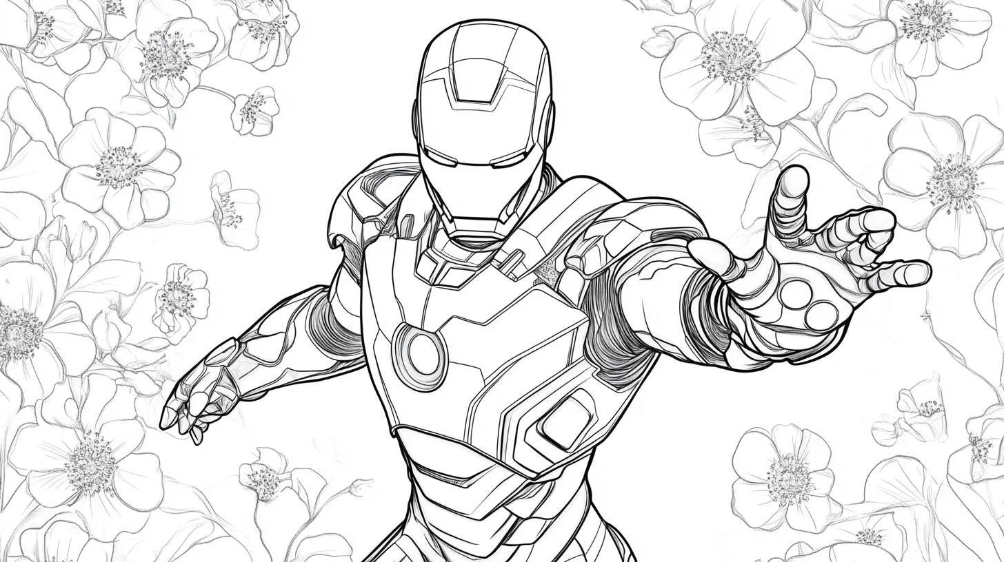 coloriage Iron Man a dessiner et imprimer