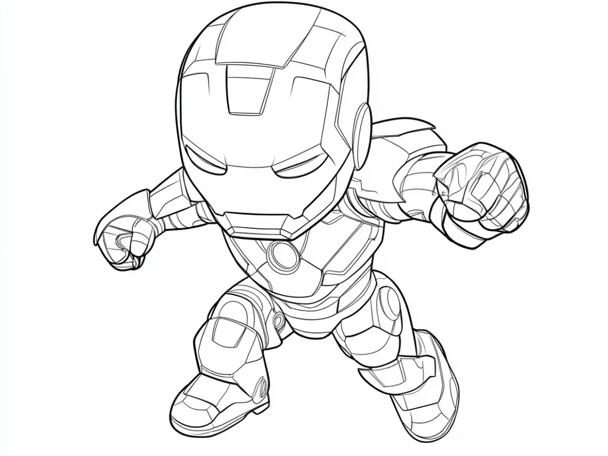 coloriage Iron Man à imprimer a4