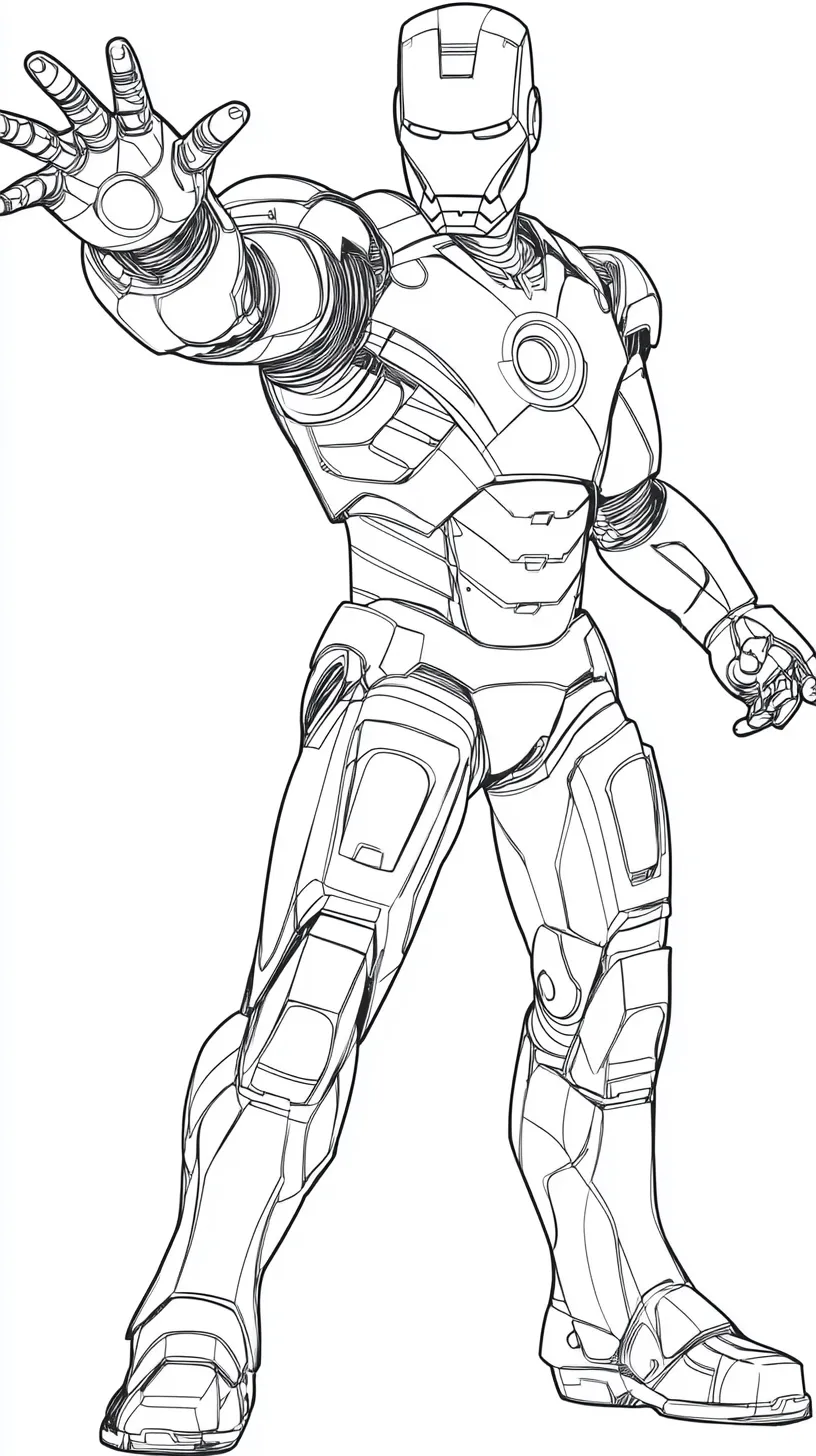 coloriage Iron Man a colorier en ligne gratuitement