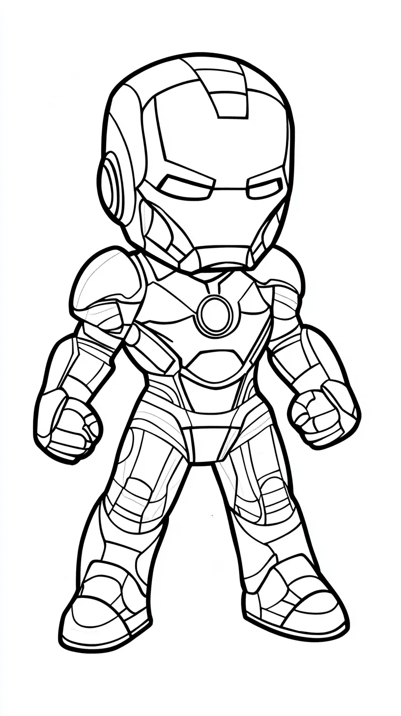 coloriage Iron Man de pour enfants