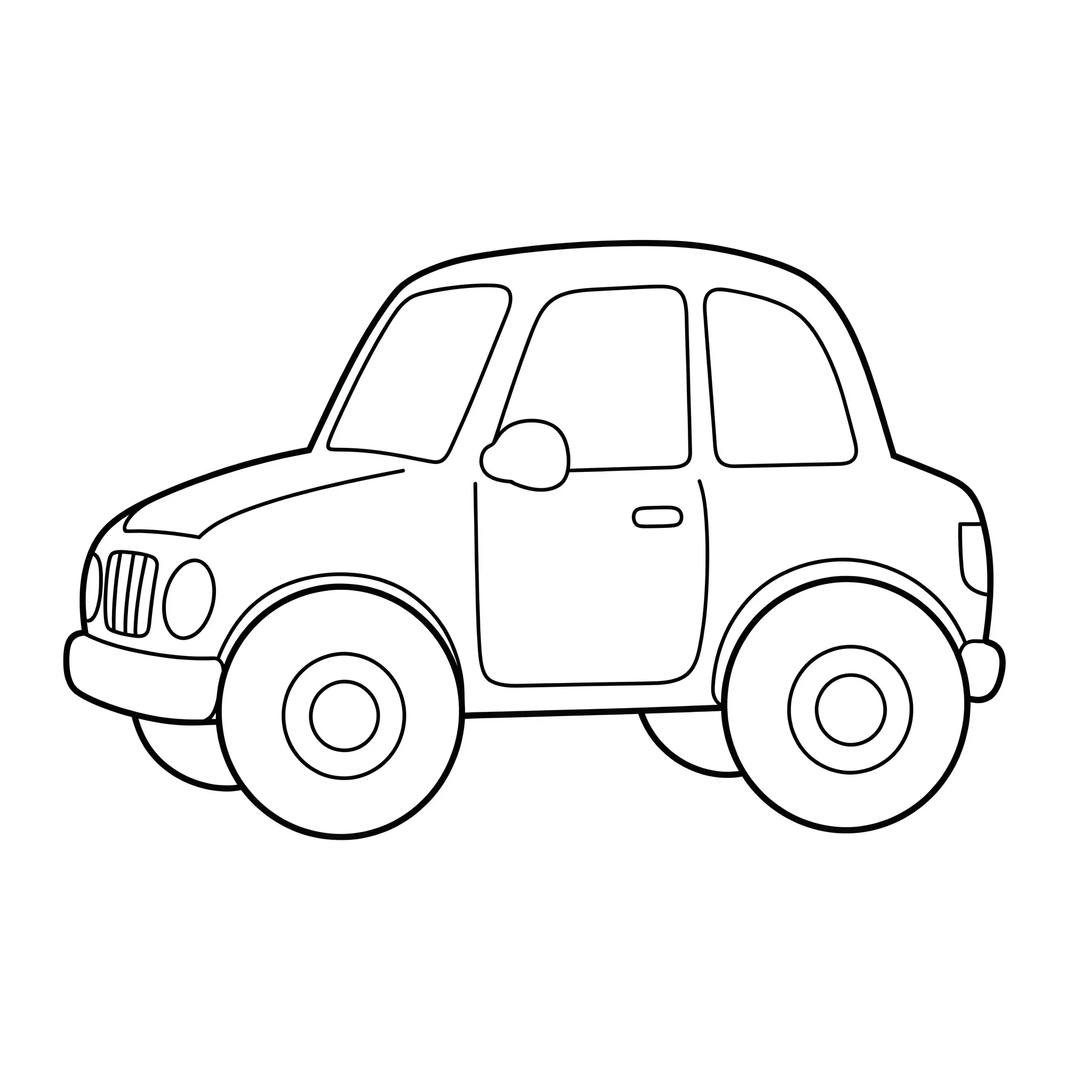 coloriage Juste les contours d’une voiture a dessiner en ligne