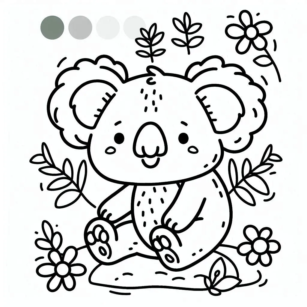 a imprimer coloriage Koala gratuit