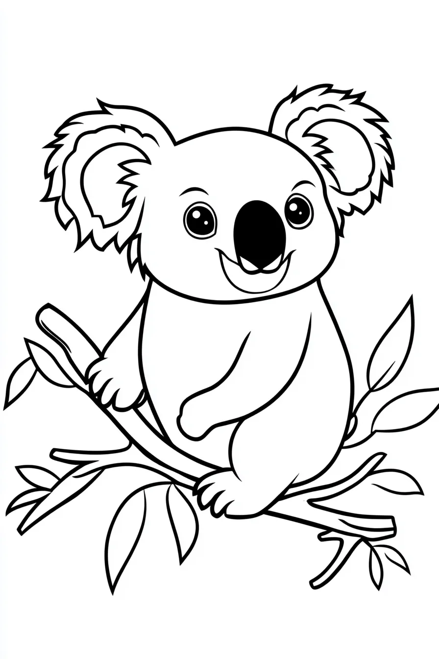 coloriage Koala d'enfant a imprimer 1