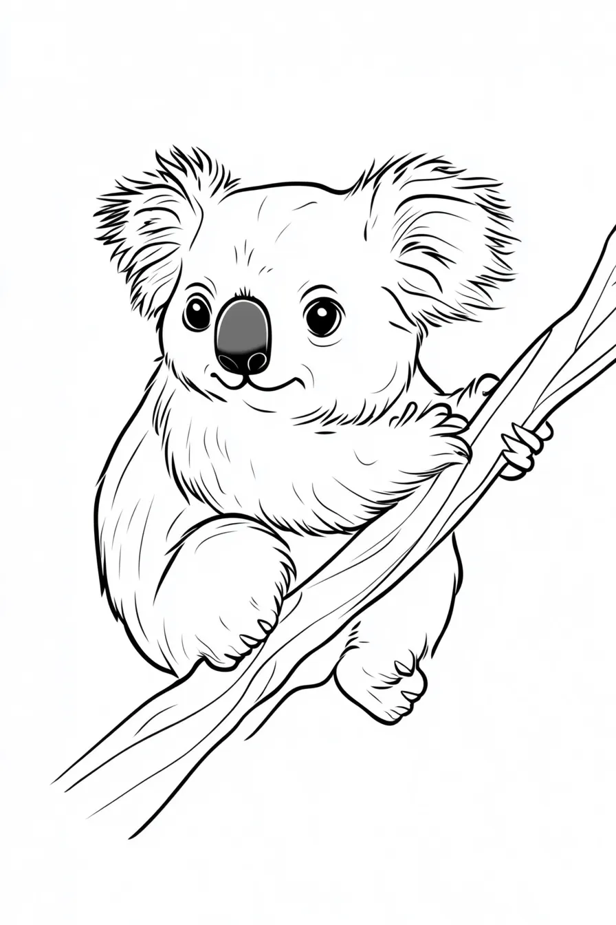 coloriage Koala educatif pour enfant