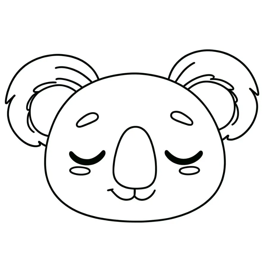 coloriage Koala et decoupage a imprimer gratuit