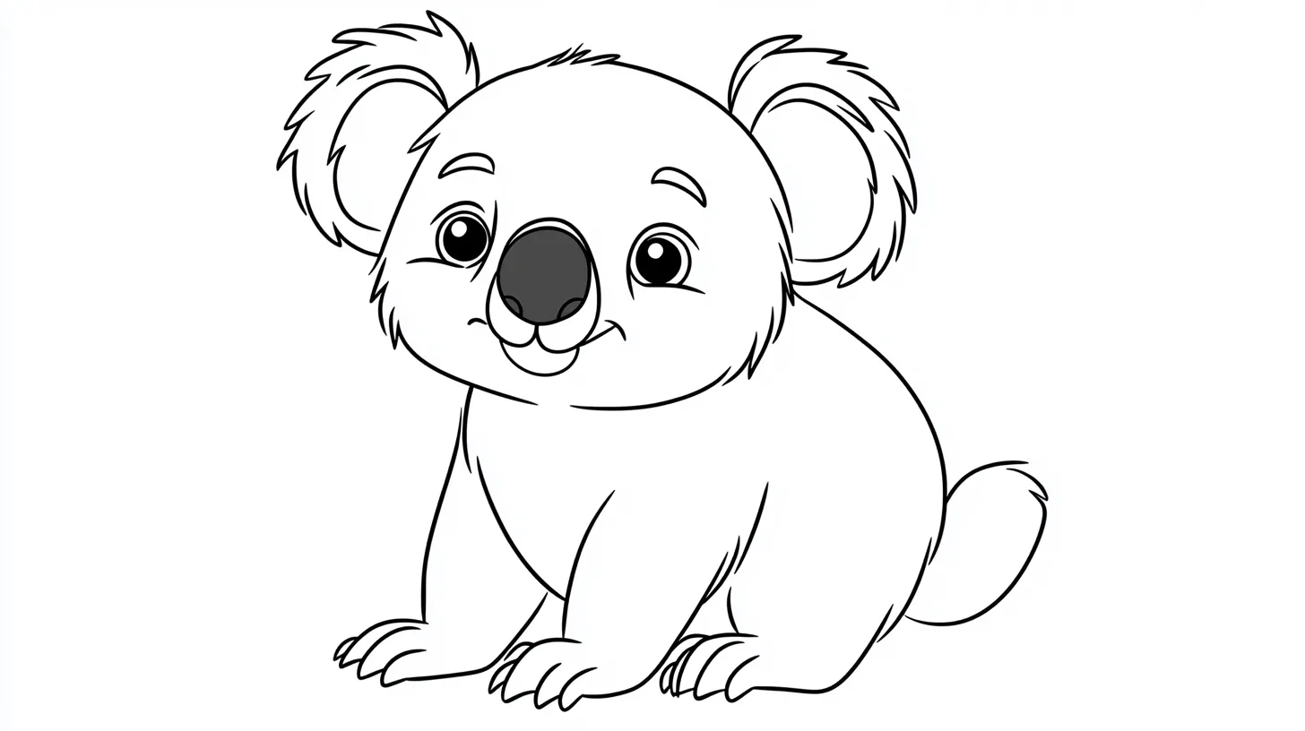 coloriage Koala d'enfant a imprimer