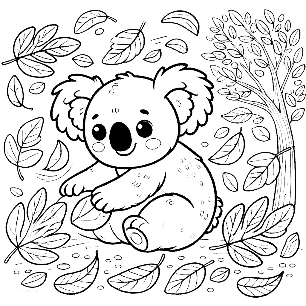 coloriage Koala a imprimer gratuit