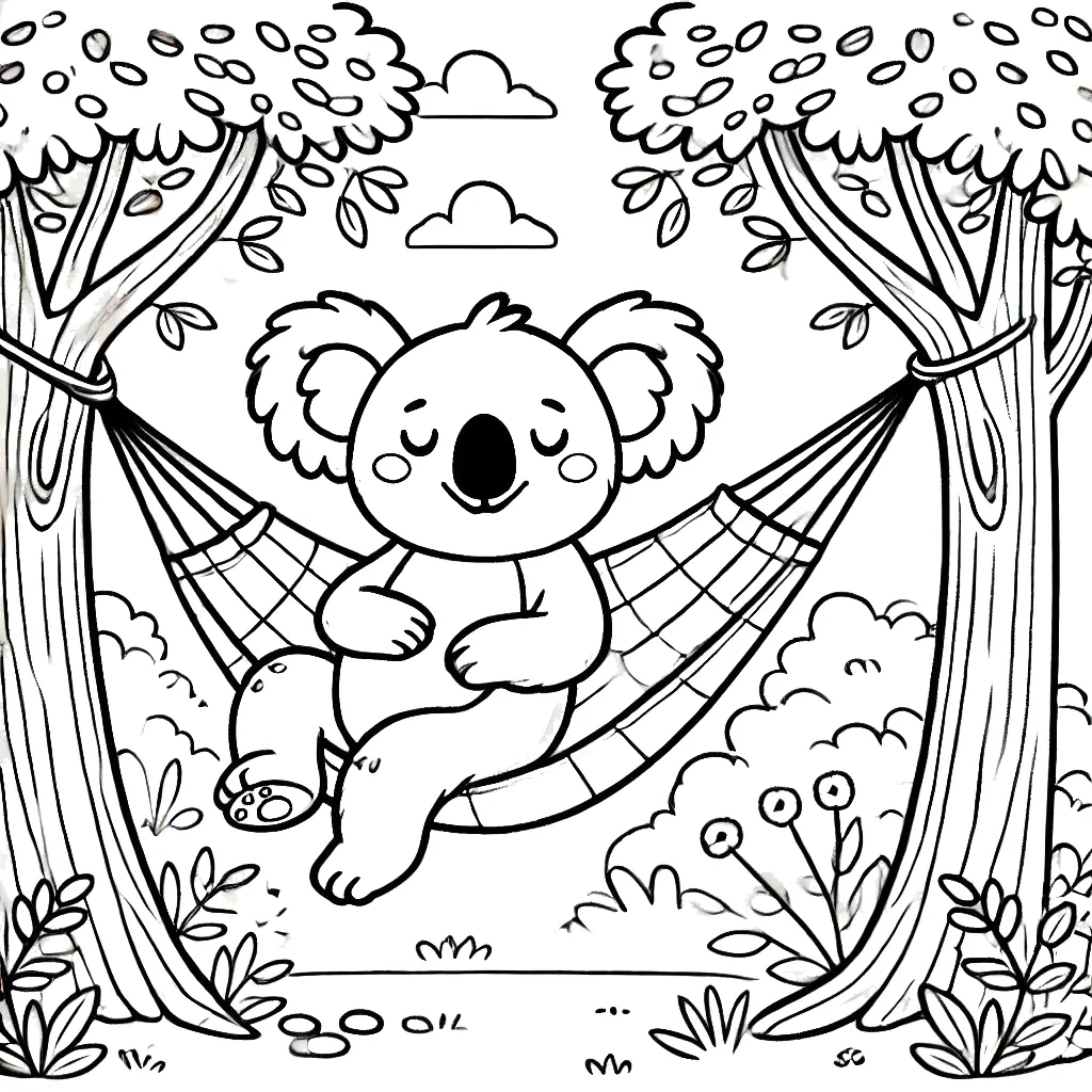 coloriage Koala pour enfant de 10 ans