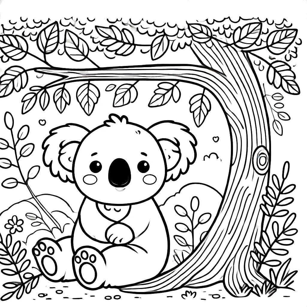 coloriage Koala à imprimer a4