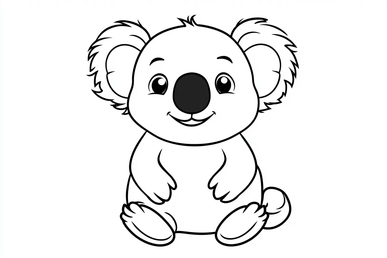 coloriage Koala pour enfant de 3 ans