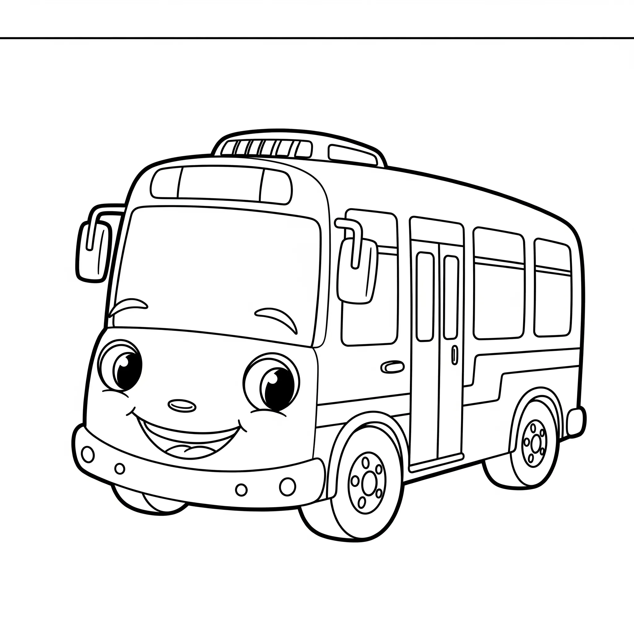 coloriage L’Autobus Amoureux des Couleurs a imprimer