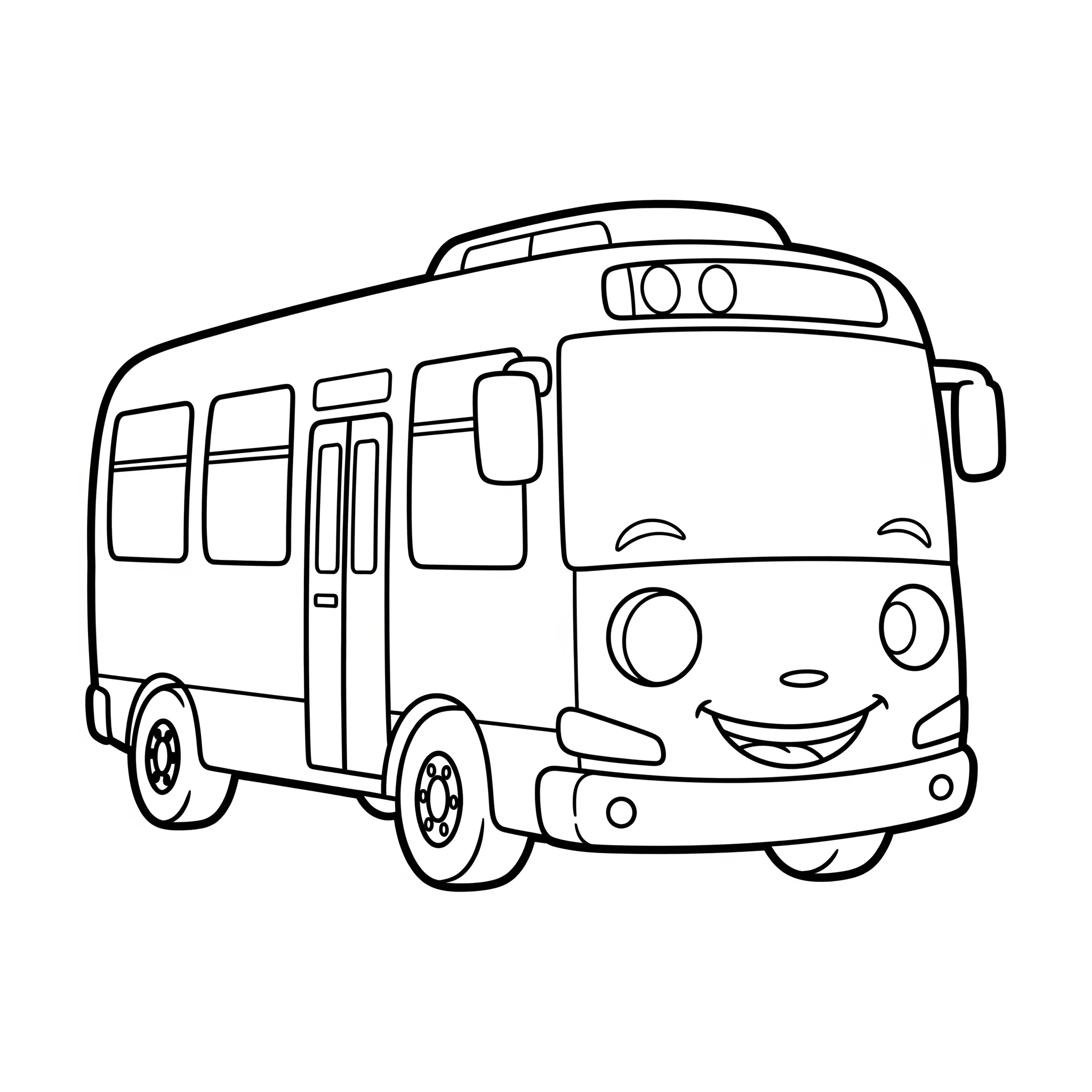 imprimer coloriage L’Autobus Souriant