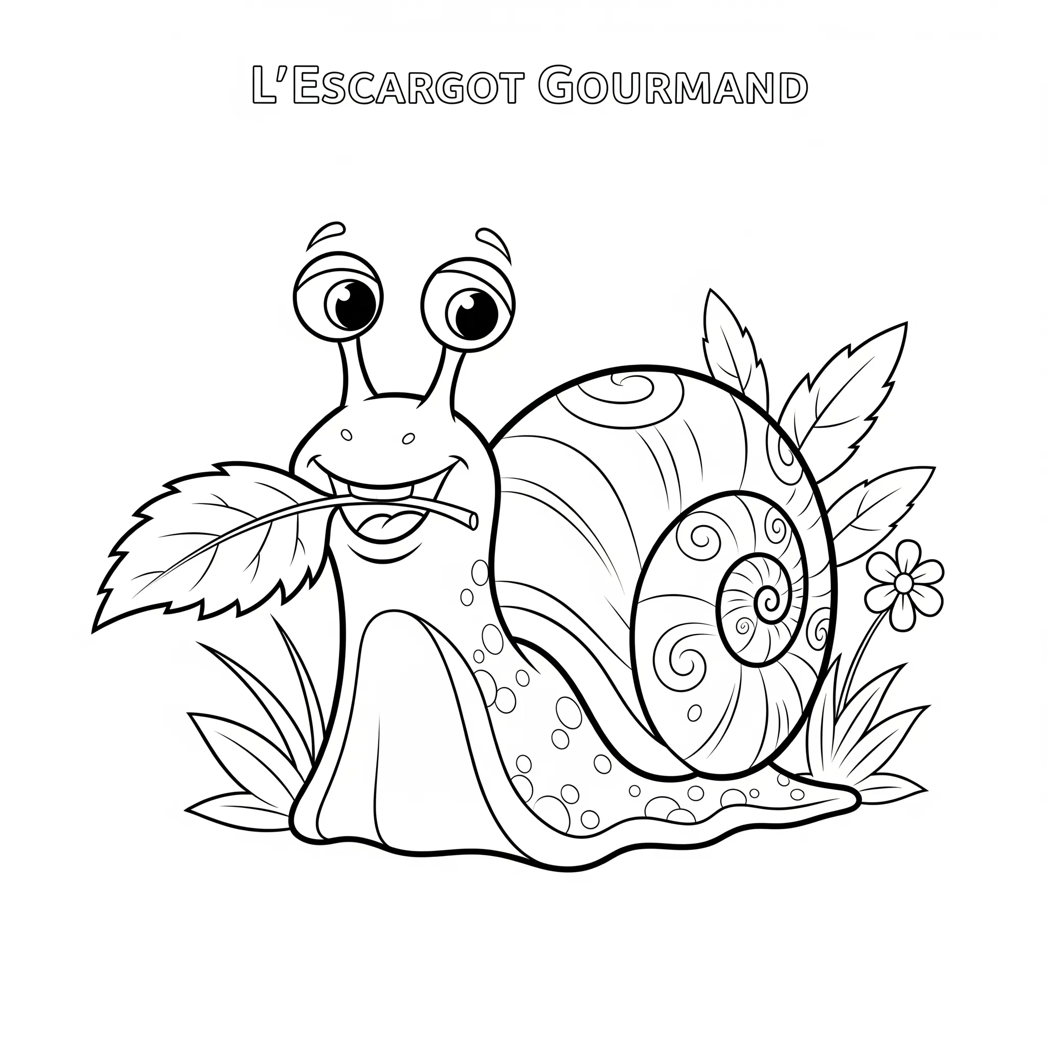coloriage L’Escargot Gourmand à imprimer pour enfants