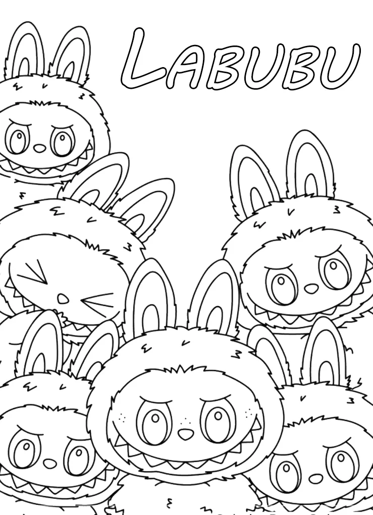 coloriage Labubu a imprimer gratuit