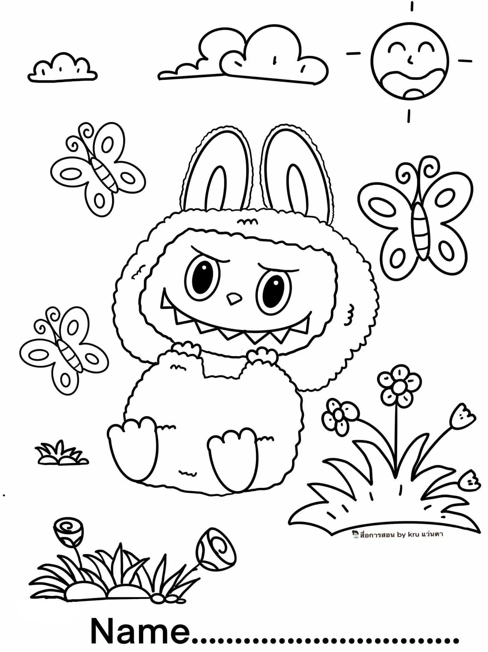 coloriage Labubu pour enfant de 7 ans