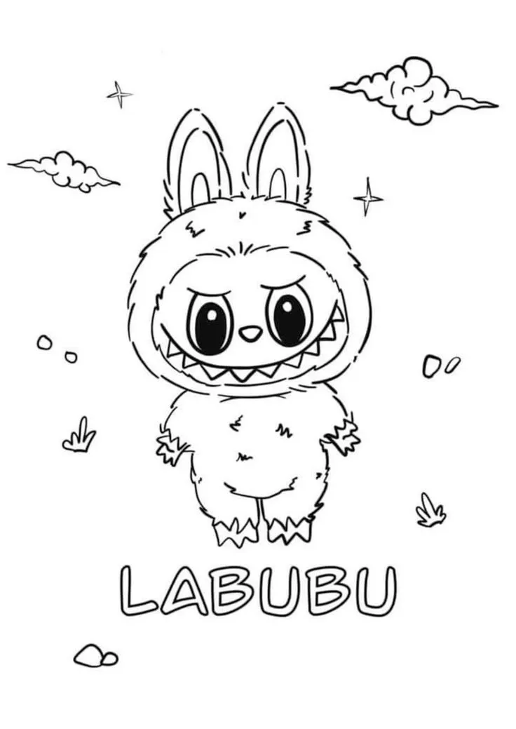 coloriage Labubu pour primaire