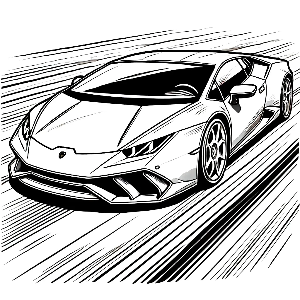 coloriage Lamborghini a colorier en ligne