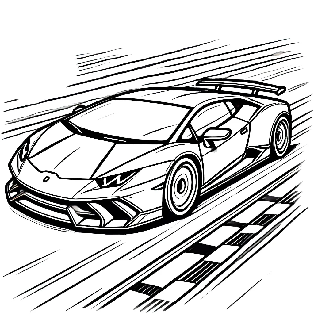 coloriage Lamborghini à imprimer pour enfant de 2 ans 1