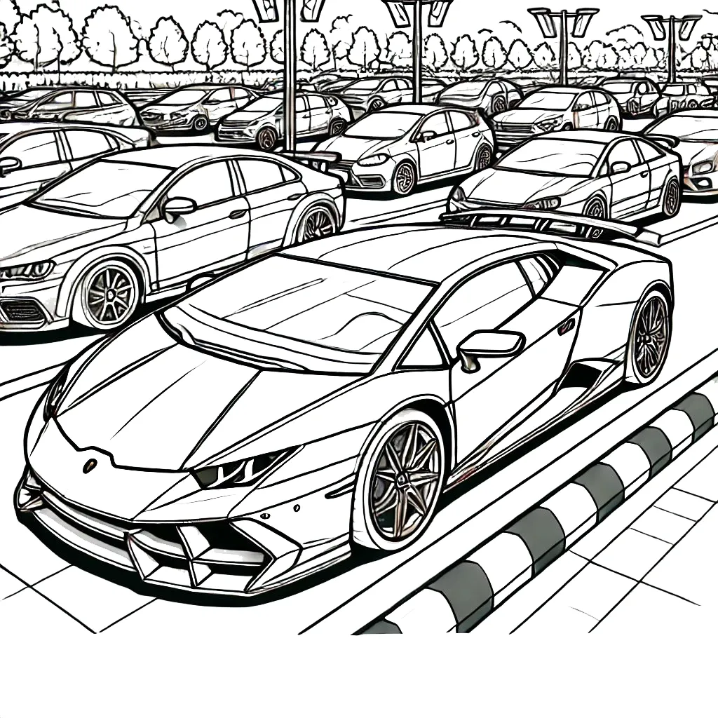 télécharger coloriage Lamborghini gratuit