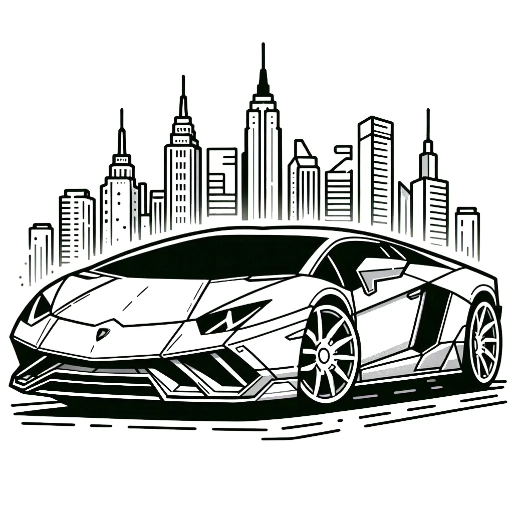 a imprimer coloriage Lamborghini gratuit