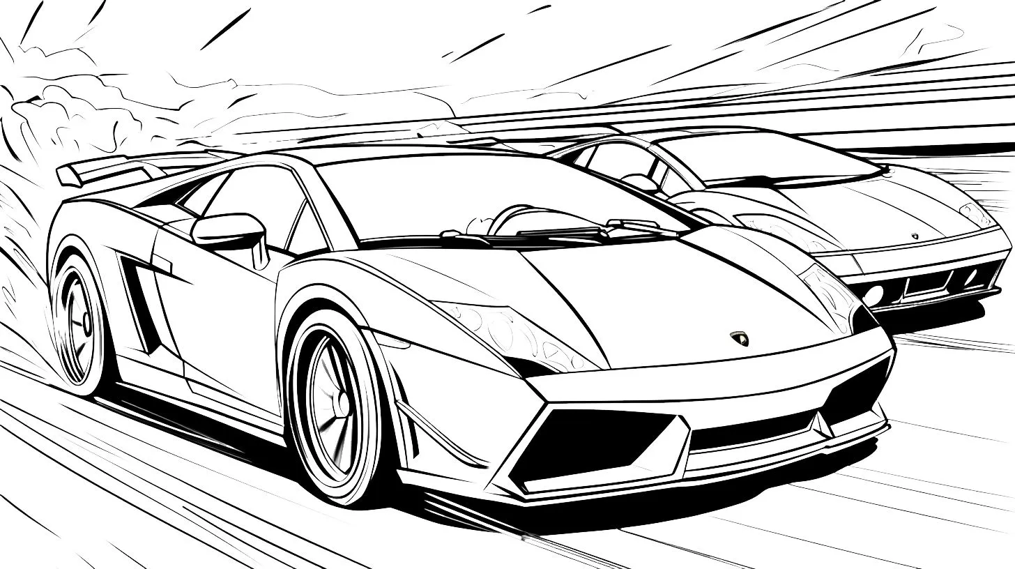 imprimer coloriage Lamborghini