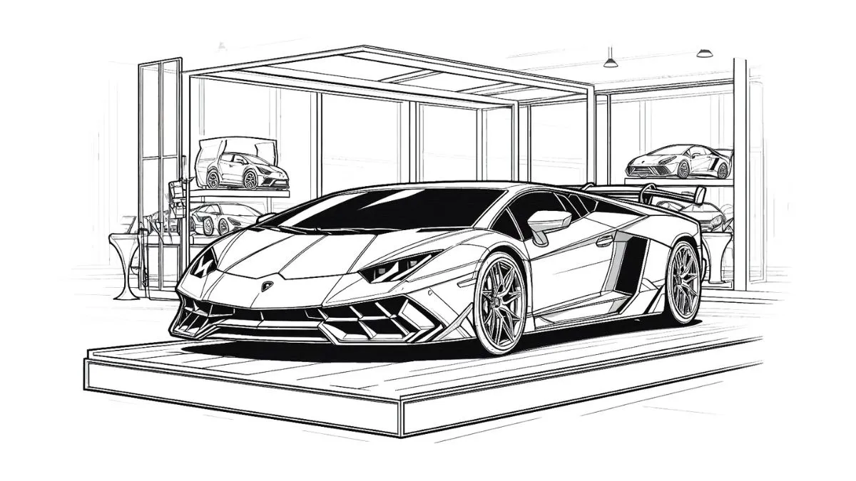 coloriage Lamborghini a dessiner et imprimer